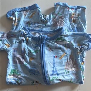 Little Sleepies shorties with Paris Print